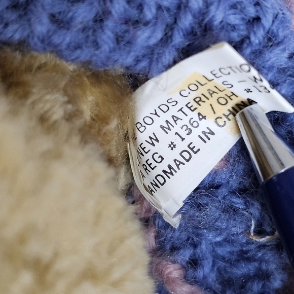 Vintage 1990's Boyd's Bear Elsworth, 12" with Movable Joints and Wool Sweater - Picture 9 of 11